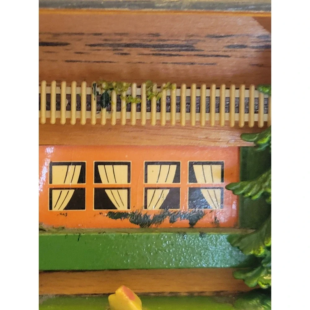 MAPSA Swiss Chalet Music Box Vintage Alpine Cabin Jewelry Box Wood Dr Schiwago